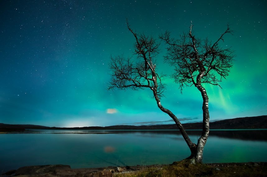 Northern lights in the sky of Norway.