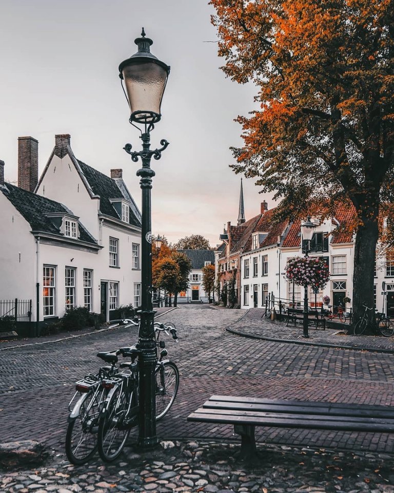 The streets of the evening Amersfoort