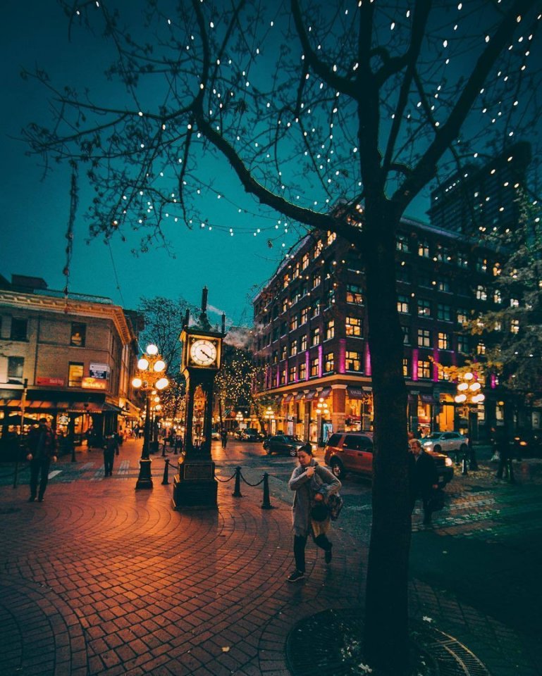 Lights evening Vancouver, Canada