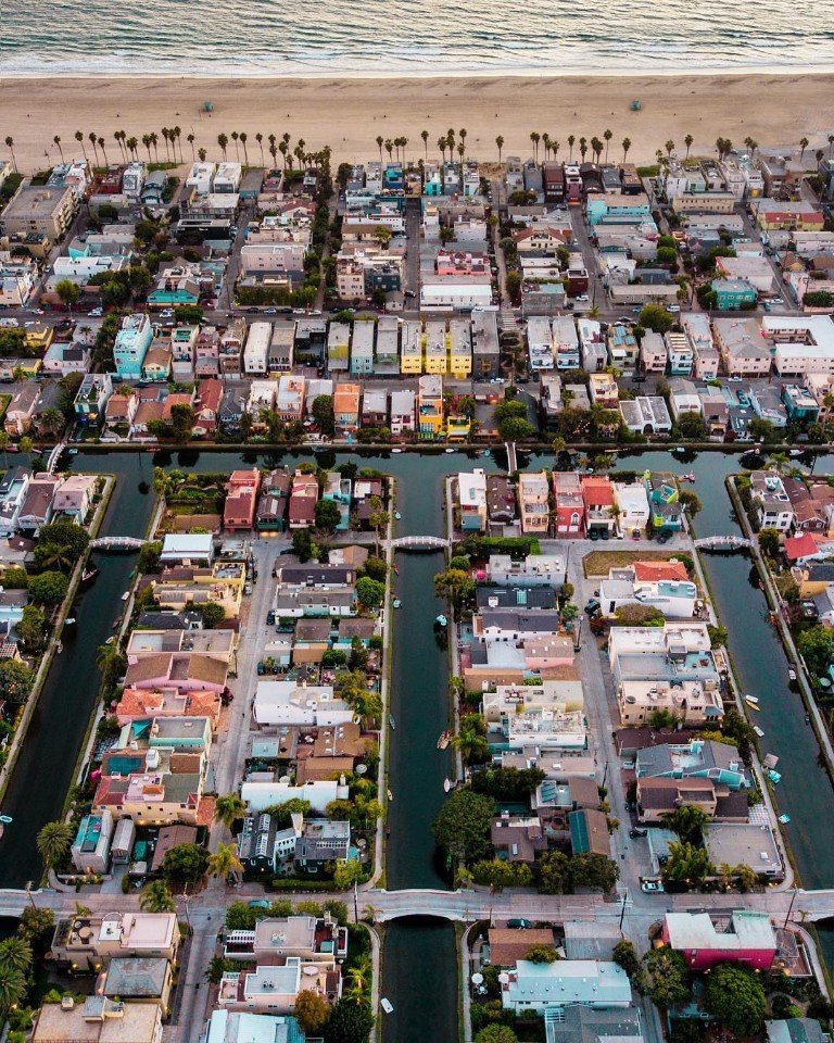 Aerial view of California landscapes