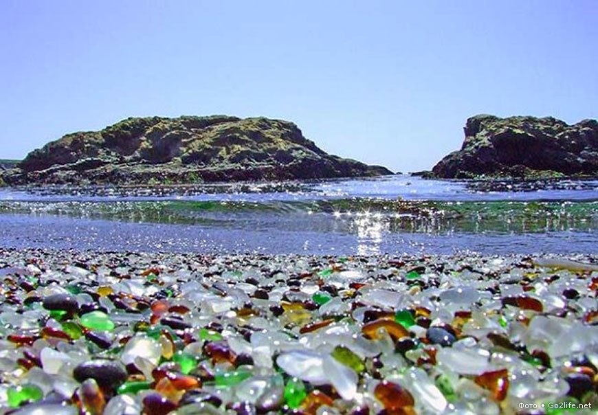 Glass beach. Fort-Bregg, Califronia