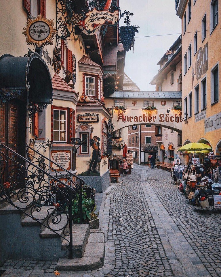 Cozy small streets of Austria
