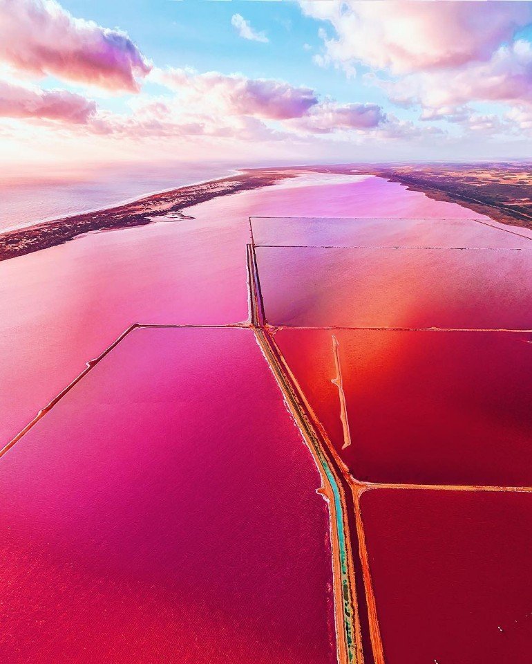 Lake Hutt in Western Australia - like the canvases of the great impressionists