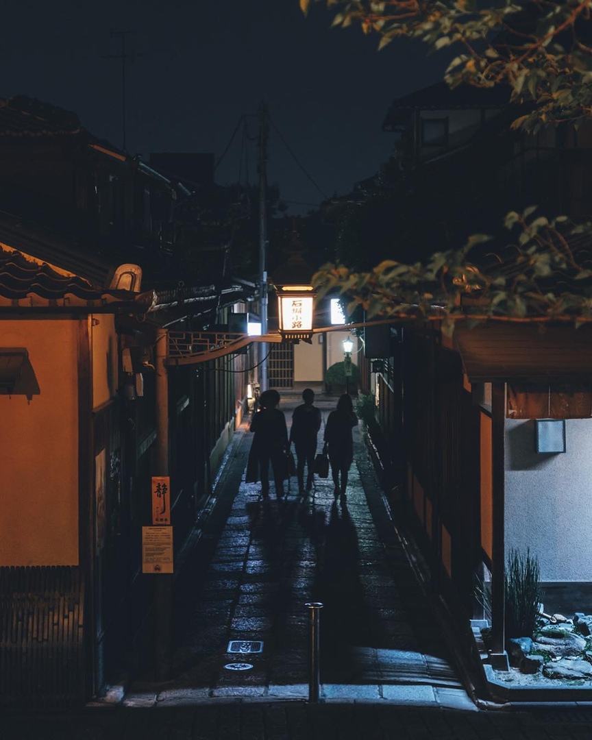 Огни ночного Киото, Япония