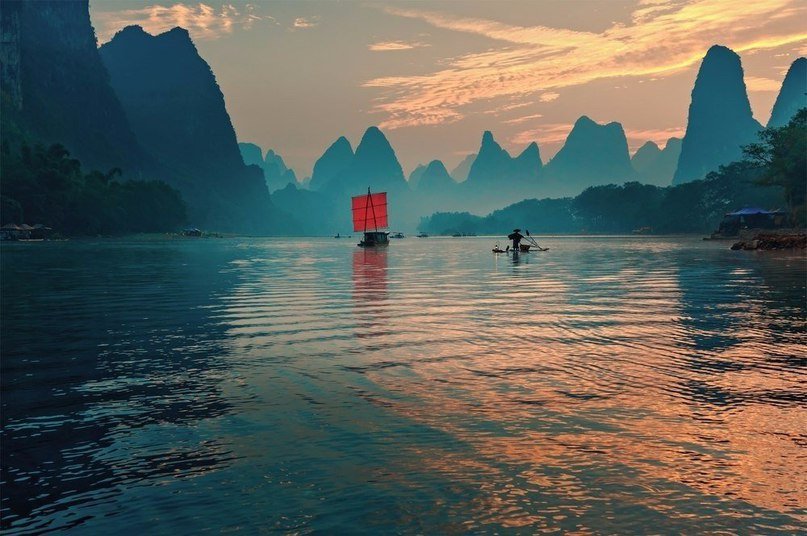 Живописная река Лицзян, Китай