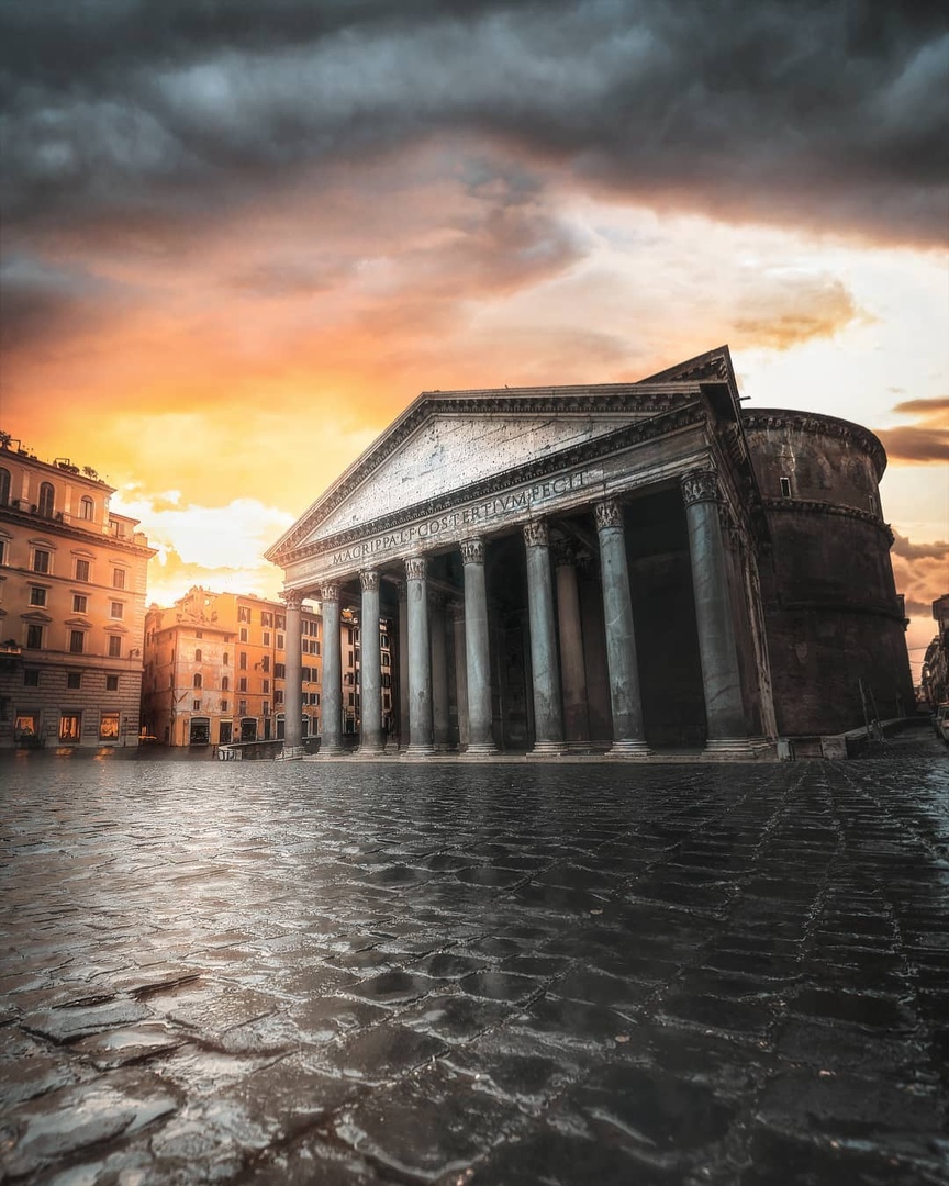 Magic sunset over Rome.