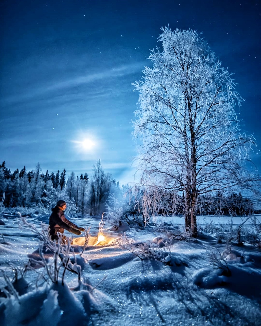 Прекрасная ночная Финляндия