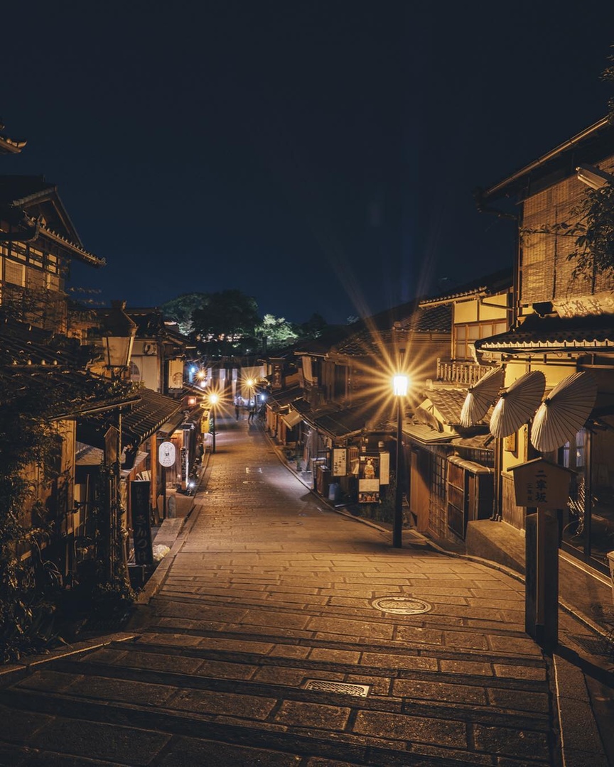 Огни ночного Киото, Япония