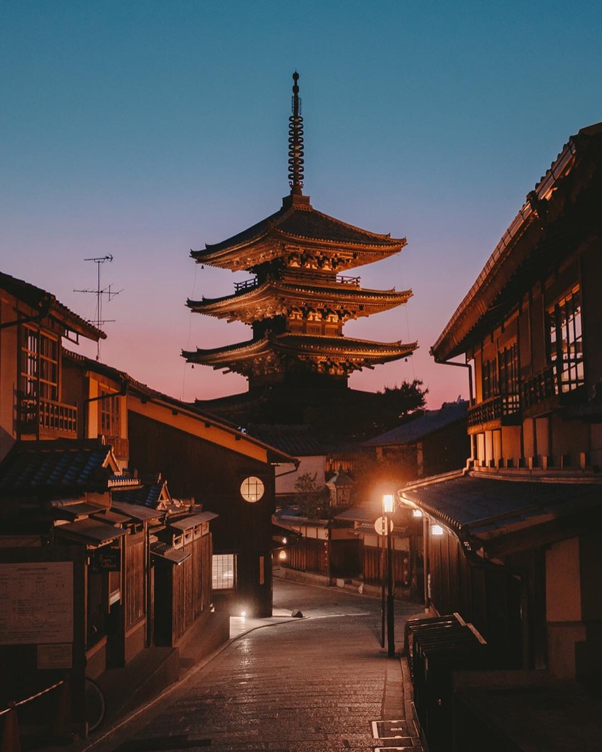 Lights of the night Kyoto, Japan