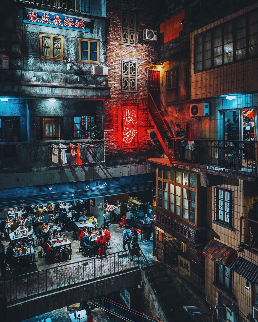 Ночная жизнь на улицах Китая