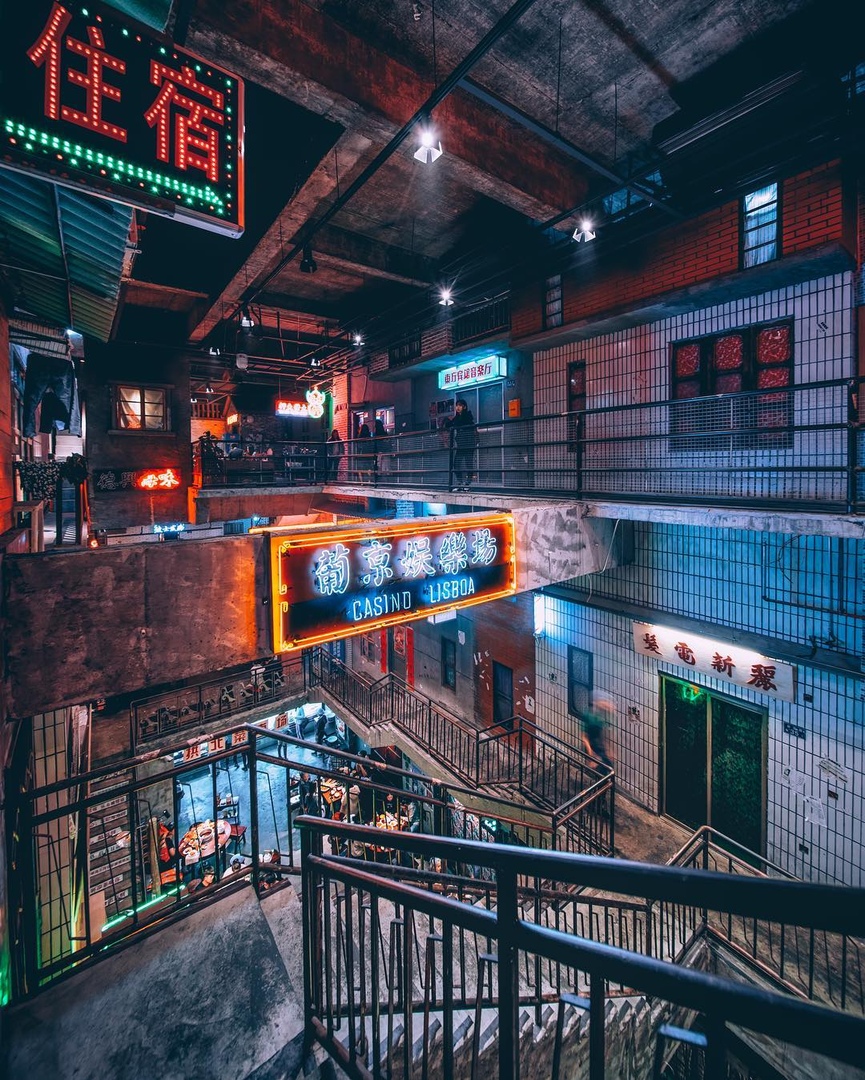 Nightlife on the streets of China