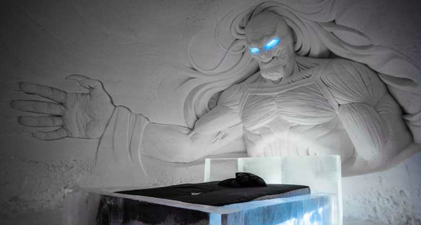 In Lapland, an ice hotel opened in the style of Games of Thrones