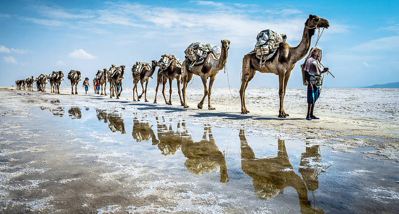 White gold of Danakil hollow: the unique world of Ethiopia, frozen in time