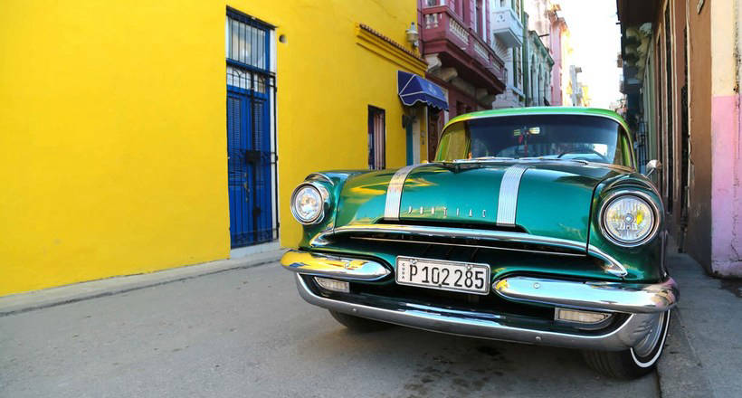 Colorful pictures of bright, modern street life in Havana