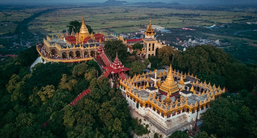 Stunning aerial photos of the dazzling Buddhist temples of Myanmar