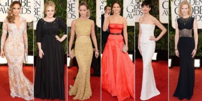 The best outfits of the red carpet of the Golden Globe 2013 awards ceremony (Golden Globe 2013)