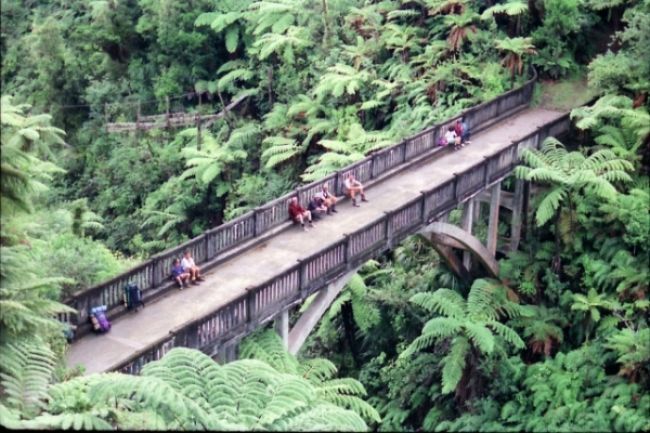 Bridge to nowhere in New Zealand