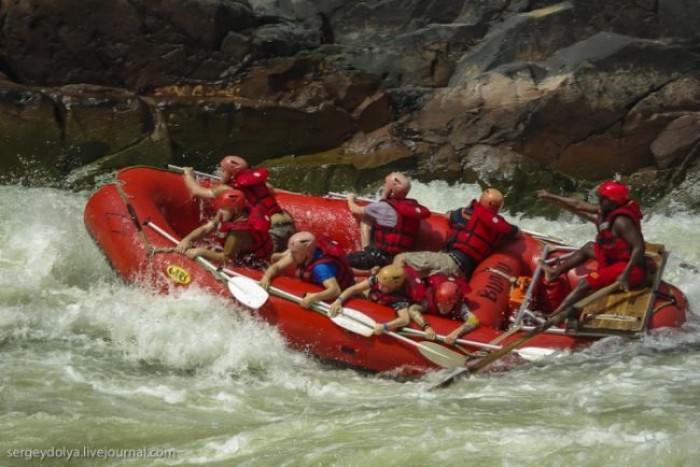 Rafting on the Zambezi River