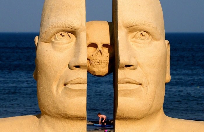 Giant sand sculptures