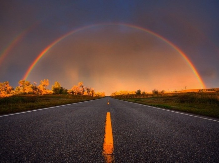 A double rainbow, which can be more beautiful ...