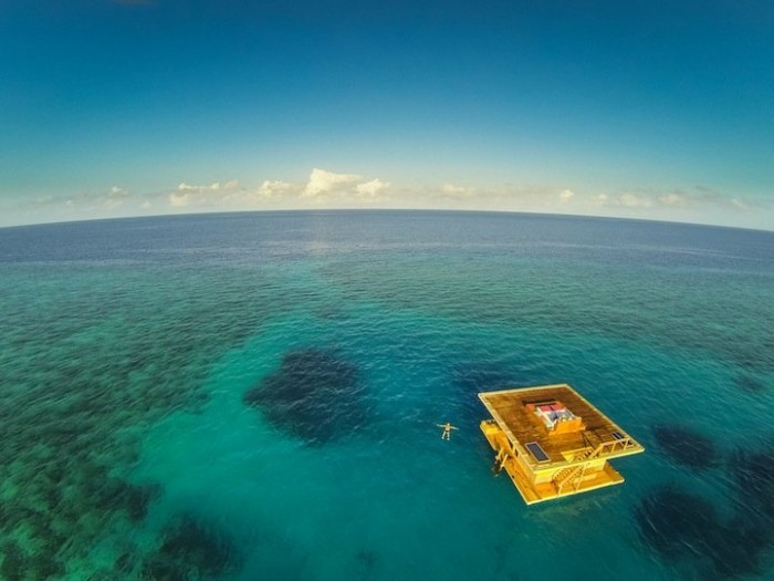 Floating hotel in the Indian Ocean