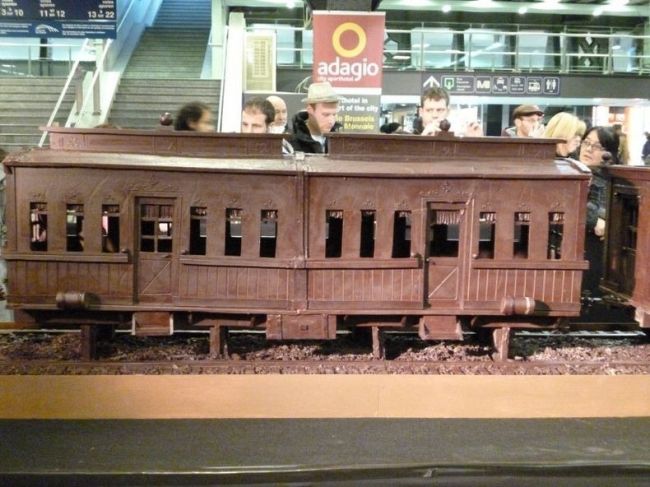 The world's largest train of chocolate