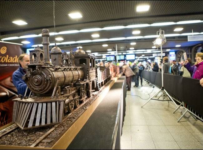 The world's largest train of chocolate