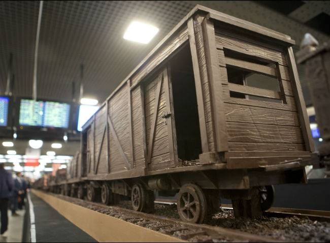 The world's largest train of chocolate