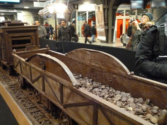 The world's largest train of chocolate