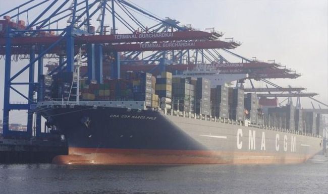 The world's largest container ship & la CMA CGM Marco Polo & raquo;