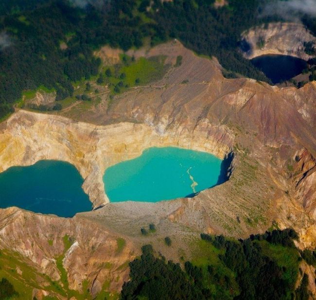 Kelimutu - the volcano of three different colored lakes