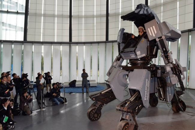 The four-meter robot transformer was introduced in Tokyo