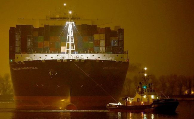 Самый большой в мире контейнерный корабль «CMA CGM Marco Polo»