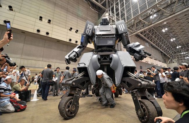 The four-meter robot transformer was introduced in Tokyo