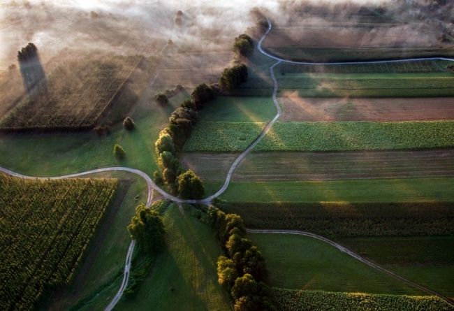 Казкові фотопейзажі аерофотографій Матяжа Катери (Matjaz Cater)