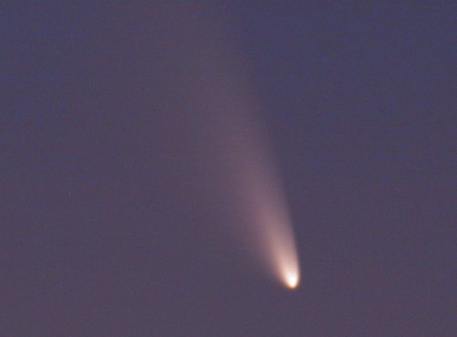 Comet Panstars appeared in the sky above the Earth