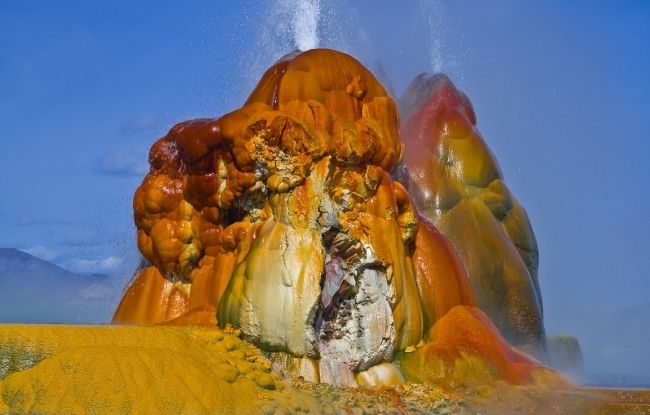 Unusual geyser in the Black Rock desert