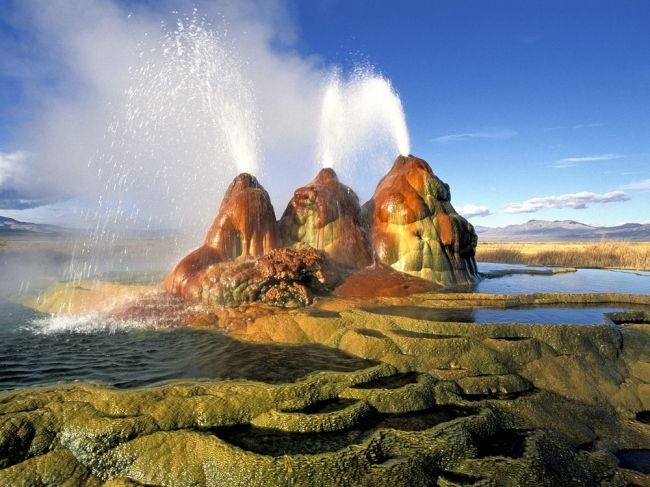 Unusual geyser in the Black Rock desert
