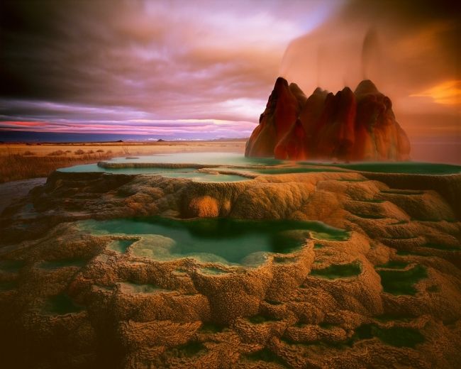 Unusual geyser in the Black Rock desert