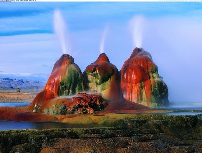Unusual geyser in the Black Rock desert