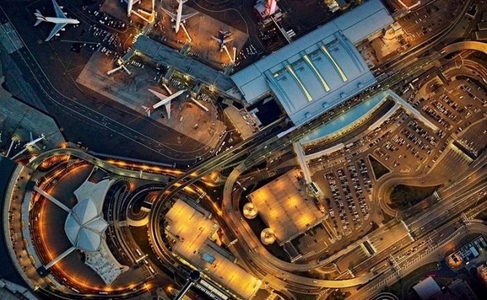 View of planes from above and from below