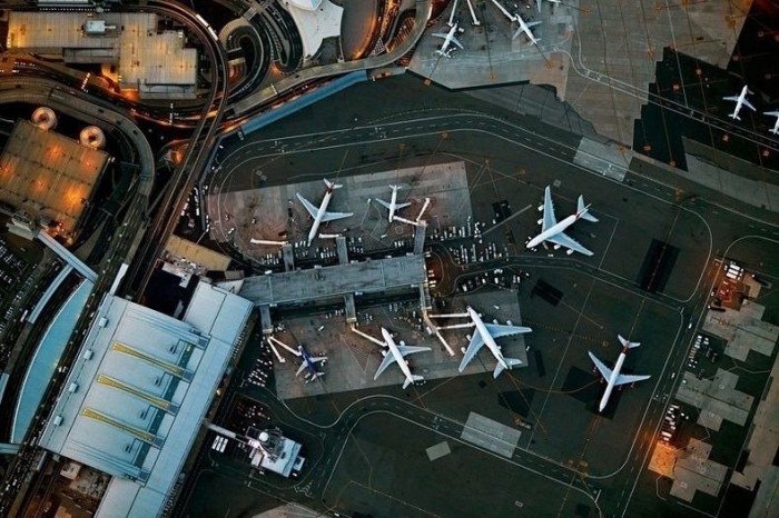 View of planes from above and from below