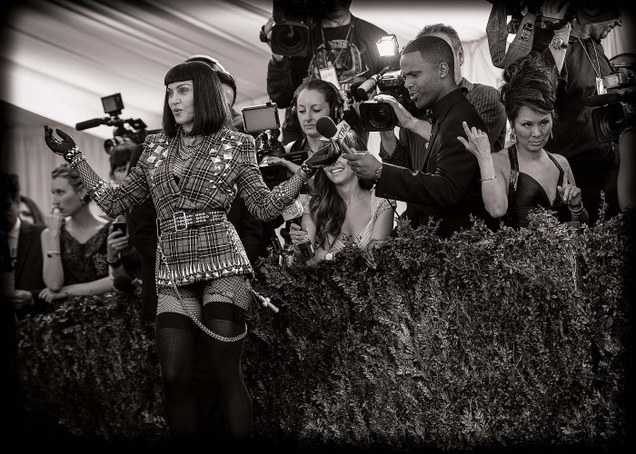 Celebrities at the opening of the exhibition & la PUNK: Chaos to Couture & raquo;