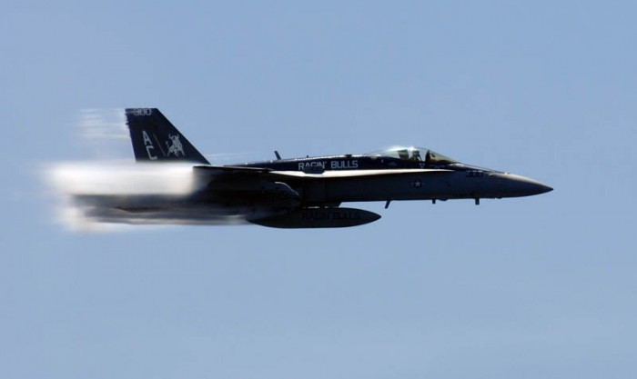 Photos of aircraft overcoming the speed of sound