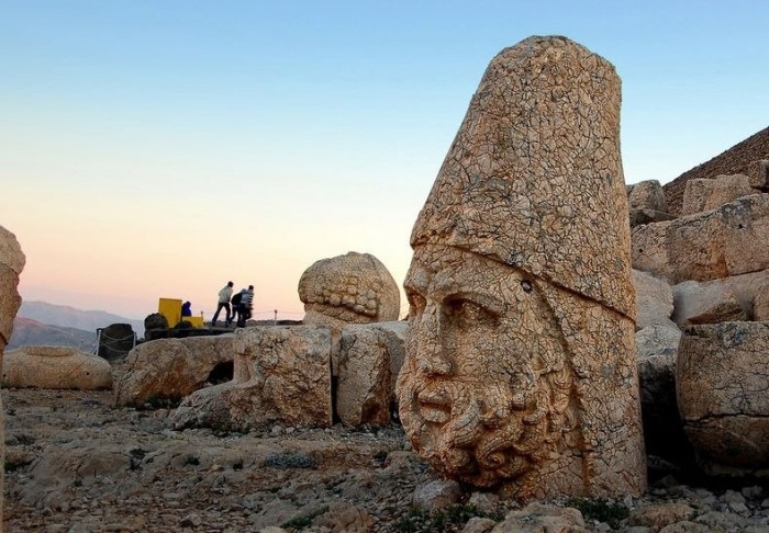 Ancient ruins on top of the Nemrut Mountain