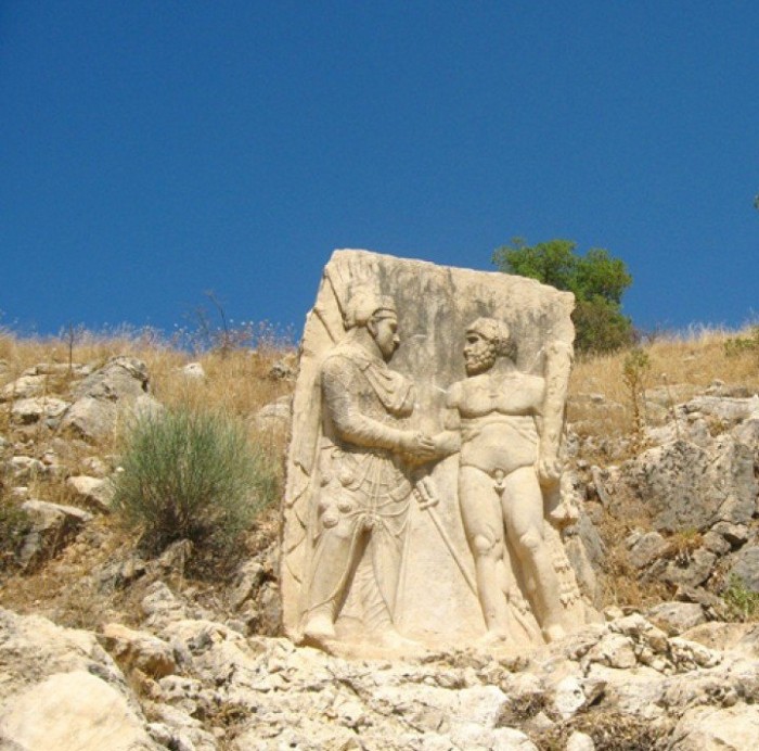 Ancient ruins on top of the Nemrut Mountain