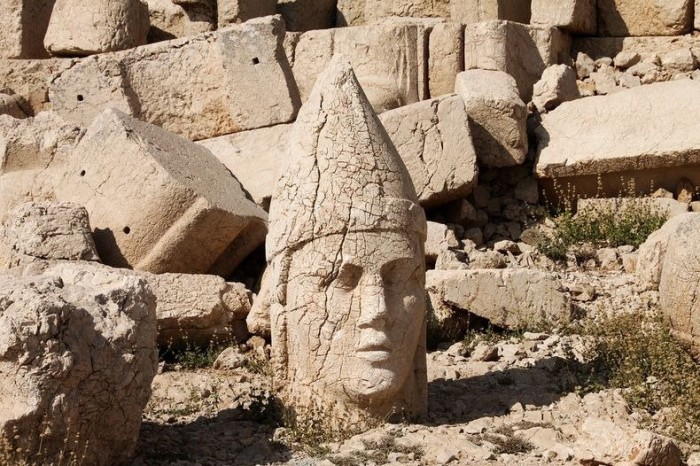 Ancient ruins on top of the Nemrut Mountain