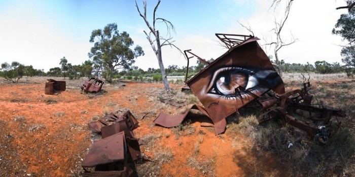 Brilliant eyes in the street art Eoin