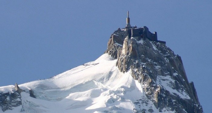 Midday peak of Aiguille du Midi