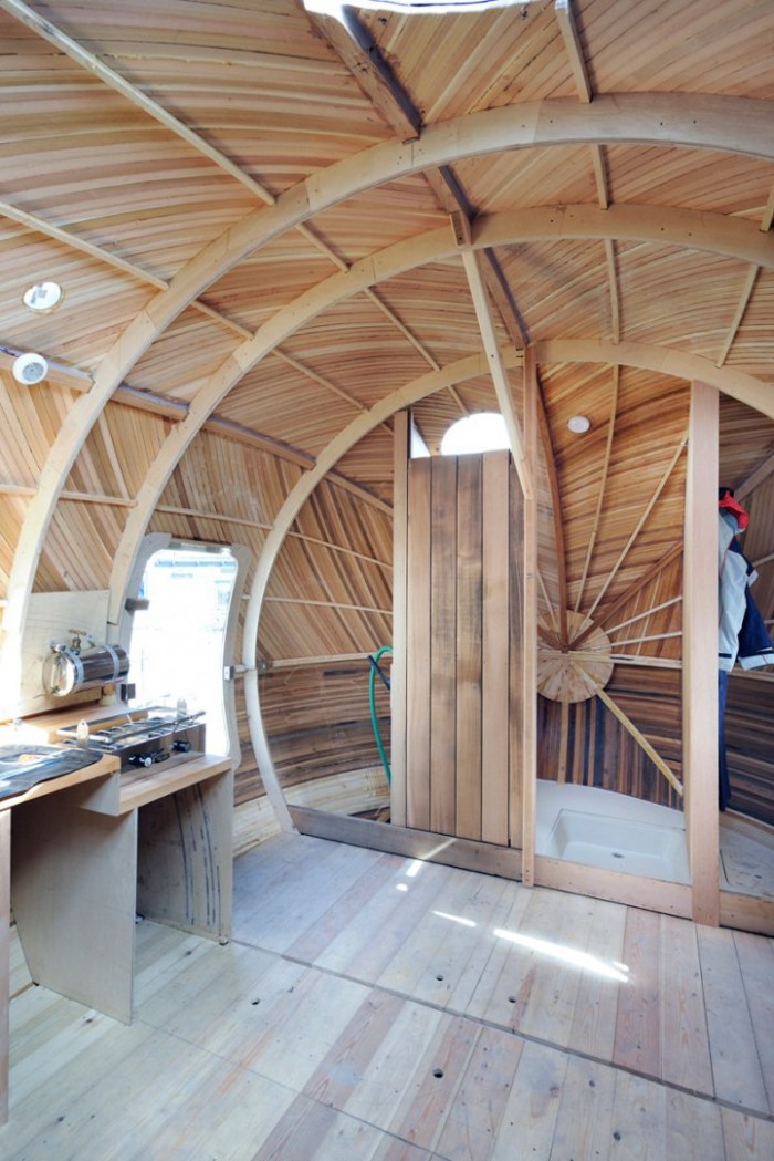 Wooden floating house-egg